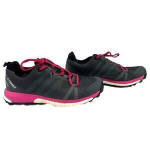 adidas Gray/Pink Athletic Trail Running Shoes | Size 7